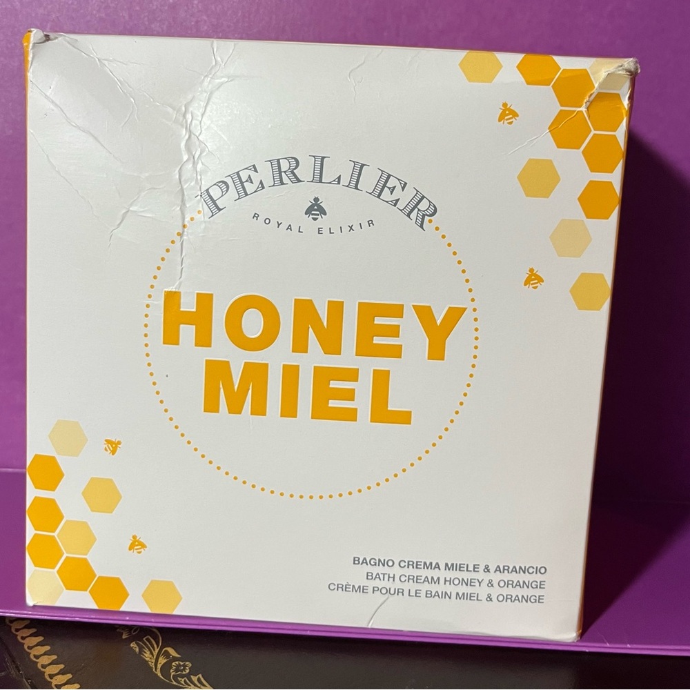 Perlier Honey Miel Bath Cream - Orange & White